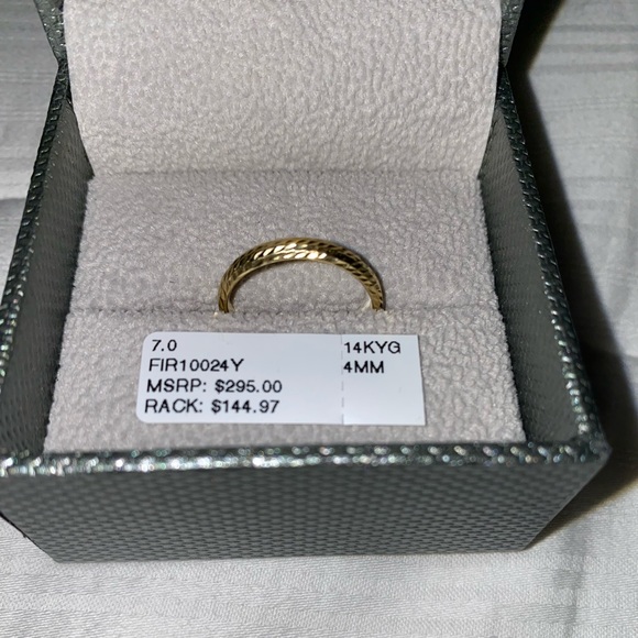 Bony Levy 14k Yellow Gold Detailed Ring Womens Size 7 - Picture 3 of 8